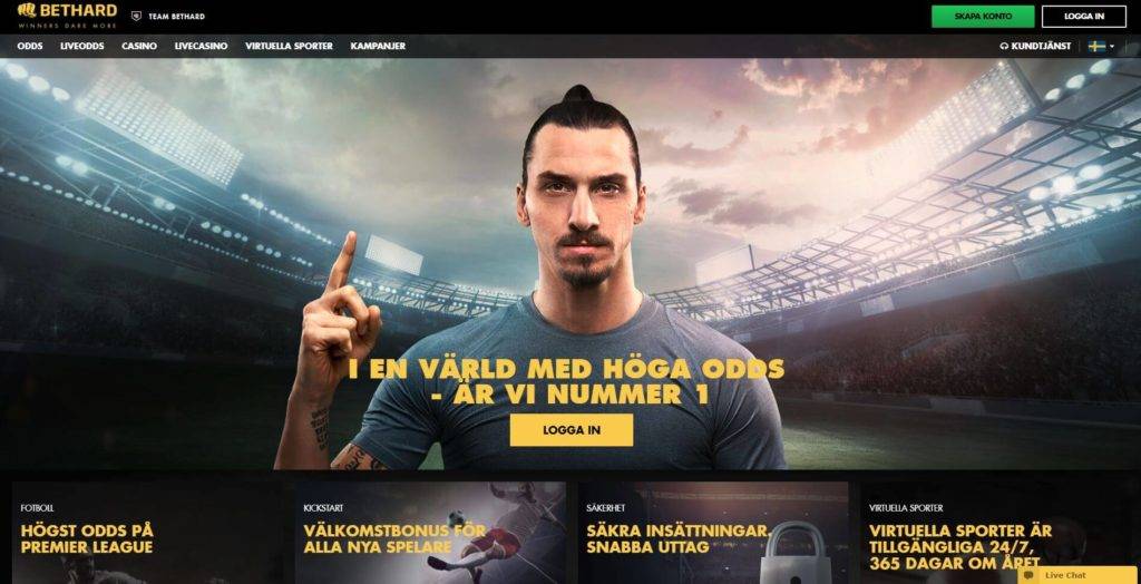 Zlatan bli ambassadör för Bethard casino och sportsbetting online